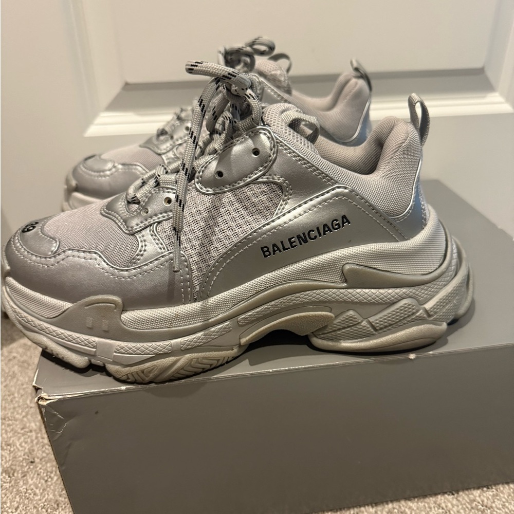 Balenciaga Silver Athletic Shoes - Picture 2 of 5